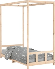 vidaXL tömör fenyőfa gyerekágykeret 90 x 190 cm