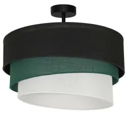 Duolla - Felületre szerelhető csillár TRIO 1xE27/15W/230V átm. 45 cm fekete/zöld/fehér
