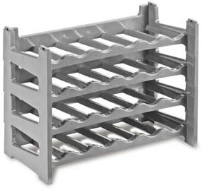 STEFANPLAST Bortartó, 1 polc 6 palack számára, ezüst színű