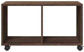 barna tölgy színű szerelt fa görgős szekrény 72 x 33 x 42,5 cm