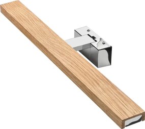 Brilagi-LED Fürdőszobai tükörvilágítás 3 az 1-ben WOODY MIRROR LED/12W/230V 60 cm IP44 króm/tölgy