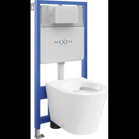 Mexen beépíthető Felix Slim WC váz WC csészével Rico, Fehér - 6103372XX00