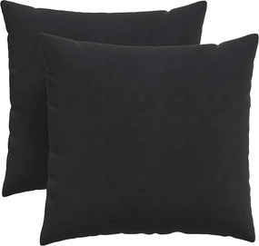 vidaXL Kanapé párnák 2 pcs Fekete 45 x 45 cm Bársonyos szövet