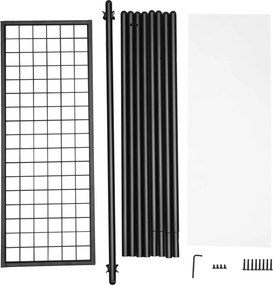 Ruhaállvány alsó polccal, fekete 92x33x153cm