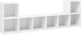 vidaXL 4 db fehér szerelt fa TV-szekrény 72 x 35 x 36,5 cm