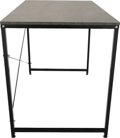 Íróasztal, beton/fekete, 120x60 cm, MELLORA