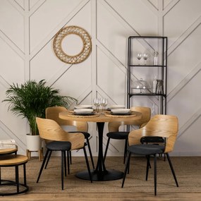 Étkezőgarnitúra 4 db. Orbi székkel. Asztal: LINO 100 cm