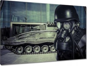 Festmények 120x80 Az ember gázmaszkkal