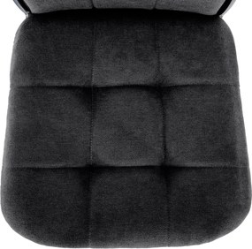 Szék, sötétszürke szövet/fém, ADORA 2 NEW