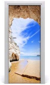 Ajtó tapéta A barlang a tenger 75x205 cm