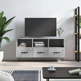 Betonszürke műfa TV-szekrény 102 x 36 x 50 cm