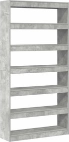 vidaXL Könyvespolc Beton Szürke 100 x 30 x 198 cm Faanyag