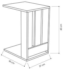 Kis asztal Edi - Anthracite