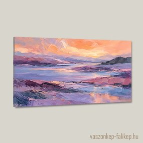 Pasztell alkonyat falikép – festői nyugalom 40x23 cm