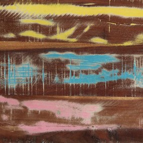 dohányzóasztal többszínű 90x50x38cm tömörfa újrahasznosított fa
