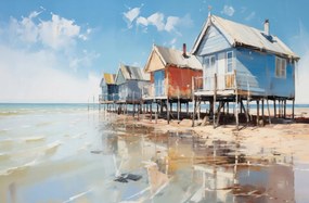 Poszter 86,4x56,8cm FestĆi tengerparti kunyhĂłk