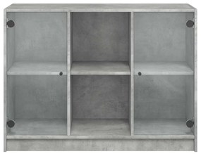 betonszürke szerelt fa tálalószekrény 102x37x75,5 cm
