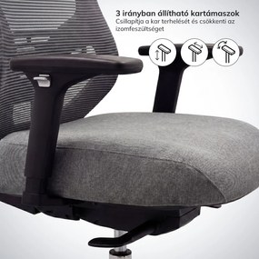 Ergonomikus hálós irodai szék sötétszürke AXIS