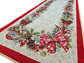 40x100 cm-es futófelület karácsonyi díszekkel Karácsonyi padra
