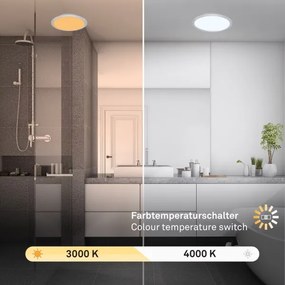 Brilo - CTS LED mennyezeti lámpatest, 21W/230V, 3000/4000K, Ø 37 cm, matt króm