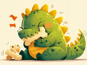 Poszter 40x30cm Bájos dinoszaurusz