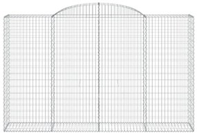 íves horganyzott vas gabion kosár 300 x 50 x 180/200 cm