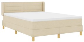 Boxspring Ágy Matraccal – Krém – 140 x 190 cm – Szövet