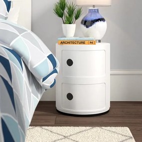 Kartell Componibili 4966 tárolóasztal, 2 tároló rész, több színben Szín: vínová
