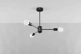 SOLLUX SL-1021 LANGO Mennyezeti Csillár Fekete E27 IP20