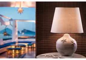 ONLI - Asztali lámpa MARINA 1xE27/22W/230V bézs/fehér 60 cm