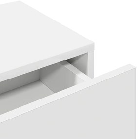 Falipolc fiókokkal fehér 60x26,5x15 cm műszaki fa