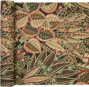 Növényi Tapéta Többszínű Levelek Virágok Flizelin