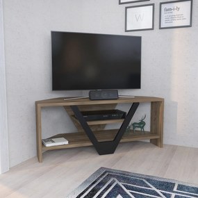 TV szekrény Karin - Walnut, Black