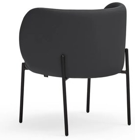 Fekete műbőr fotel Mogi - Teulat