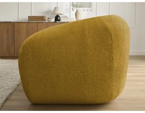 Mustársárga zsenília kinyitható kanapé 228 cm Neyo – Bobochic Paris