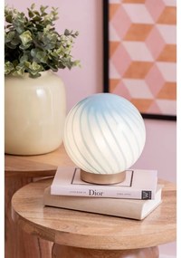 Világoskék asztali lámpa üveg búrával (magasság 17 cm) Summer Globe – Leitmotiv