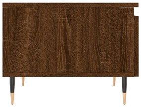 2 db barna tölgyszínű szerelt fa dohányzóasztal 50 x 46 x 35 cm