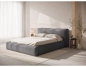 Sötétszürke kárpitozott ágytámla 209x100 cm Olivia – Micadoni