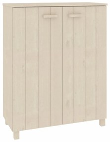 HAMAR mézbarna tömör fenyőfa cipőszekrény 85 x 40 x 108 cm