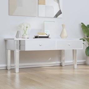 Tükrös szerelt fa és üveg dohányzóasztal 106 x 45 x 45 cm