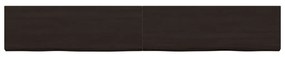 sötétbarna kezelt tömör tölgyfa asztallap 180x40x(2-4) cm