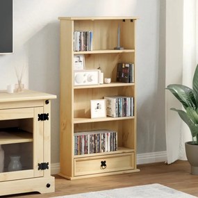 Corona tömör fenyőfa CD-szekrény 52 x 17,5 x 103 cm