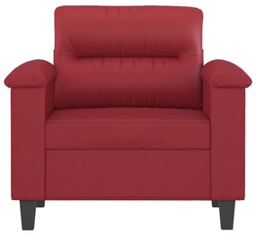 bordó műbőr kanapéfotel 60 cm