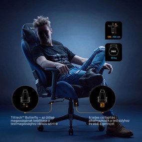 Szövet gamer szék fekete-kék Diablo X-One 2.0 Night Blue Small