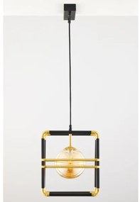 Jupiter 2026 - Csillár zsinóron FIORI 2xG9/10W/230V fekete/arany/bézs