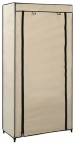 krémszínű szövet cipőszekrény borítóval 58 x 28 x 106 cm