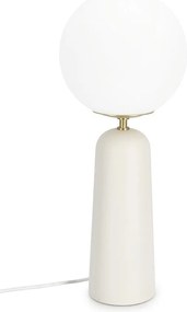 Fehér fém asztali lámpa üveg búrával (magasság 51 cm) Delphine – Bizzotto