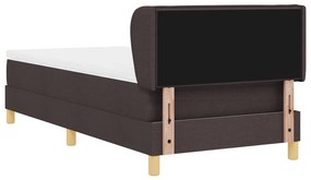 Boxspring Ágy Matracokkal Sötétbarna 100x200 cm Szövet