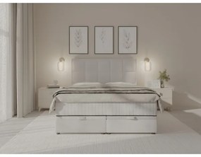 GRACE kárpitozott ágy matracokkal és ágyneműtartóval 180x200 cm szürke