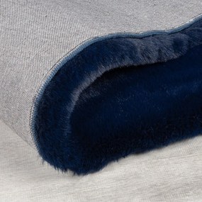 Sötétkék szintetikus szőrme szőnyeg 120x170 cm Ivy Luxury Fur – Flair Rugs